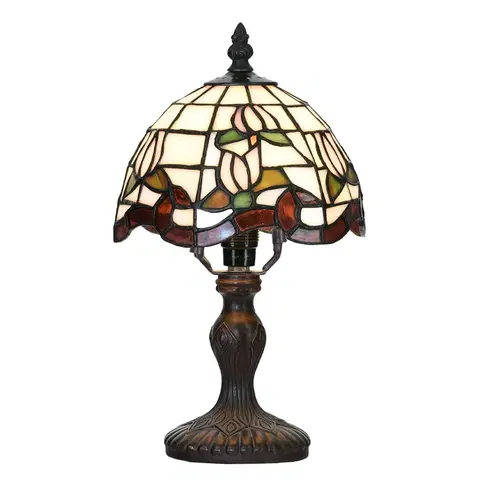 Stolové lampy Clayre&Eef Stolná lampa 5LL-6180 v dizajne Tiffany