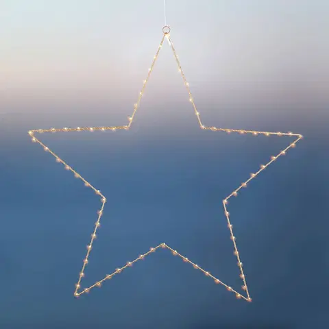 Vianočné svetelné hviezdy Sirius Deko LED hviezda Liva Star, zlatá, Ø 70 cm
