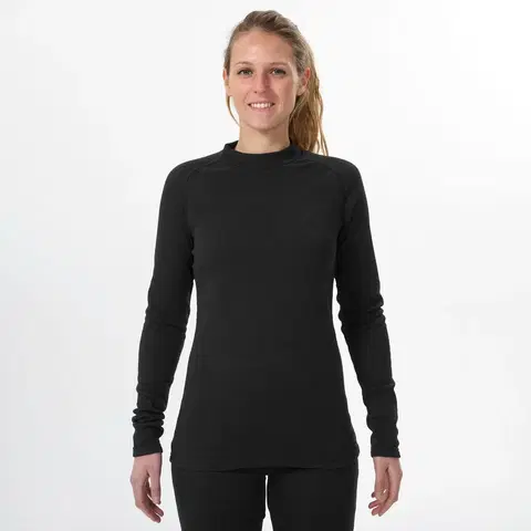 snowboard Dámske lyžiarske spodné tričko BL100 čierne