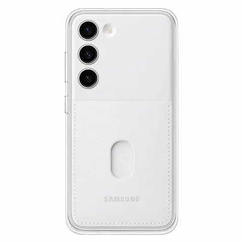 Puzdrá na mobilné telefóny Puzdro Frame Cover pre Samsung Galaxy S23, white EF-MS911CWEGWW