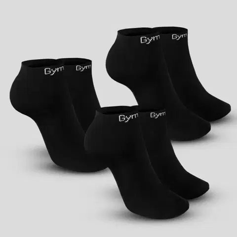 Spodné prádlo a plavky GymBeam Ponožky Ankle Socks 3Pack Black  L/XL