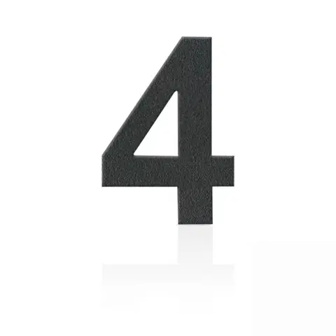 Číslo domu Heibi Čísla domu ušľachtilá oceľ číslica 4 sivá