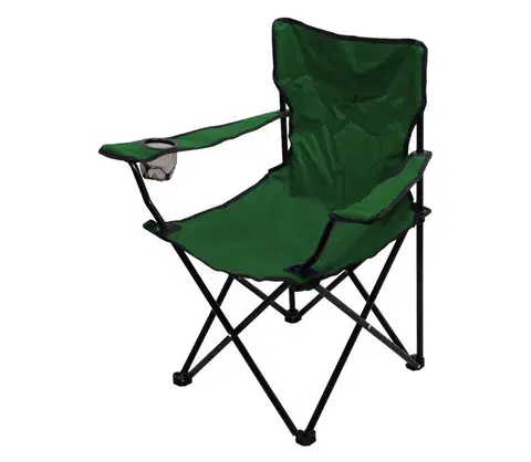 Záhradné stoličky a kreslá  Skladacia kempingová stolička zelená 
