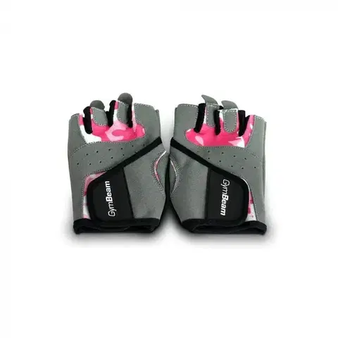 Rukavice na cvičenie GymBeam Fitness Dámske rukavice Camo Pink  S
