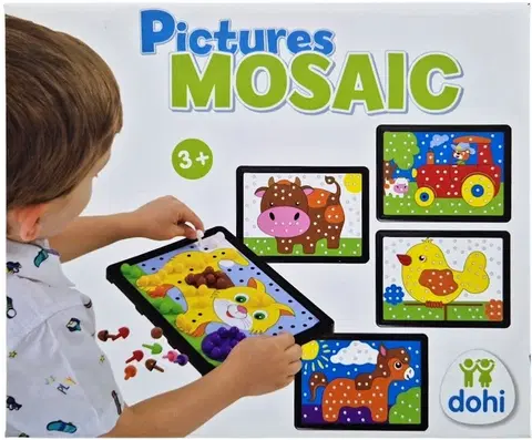 Kreatívne a výtvarné hračky DOHÁNY TOYS - Kreatívne tvorenie Mozaika obrázky 8ks