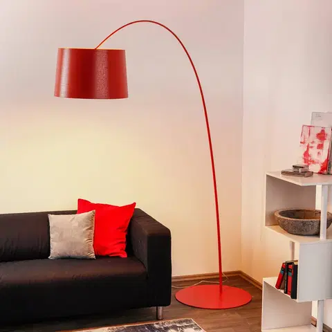 Stojacie lampy do obývačky Foscarini Foscarini Twiggy oblúkové svetlo stmievač, purpur