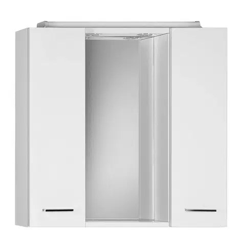 Kúpeľňový nábytok AQUALINE - ZOJA/KERAMIA FRESH galérka s LED osvetlením, 70x60x14cm, biela 45025
