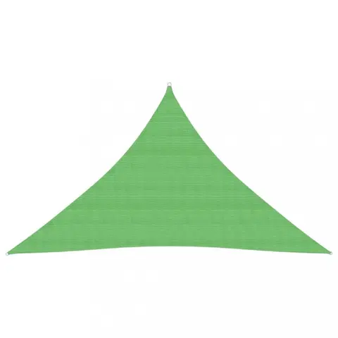 Stínící textilie Tieniaca plachta trojuholníková HDPE 2,5 x 2,5 x 3,5 m Dekorhome Svetlozelená