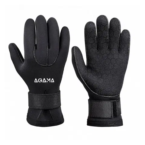 Rukavice na otužovanie Neoprénové rukavice Agama Classic Superstretch s pásikom 3 mm čierna - S