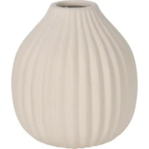 Vázy keramické Rebrovaná váza Maeve, 12 x 14 cm, dolomit​