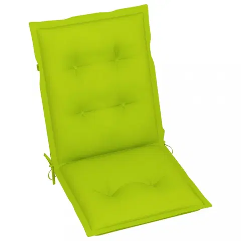 Záhradné sedáky Podušky na záhradné stoličky 2 ks Dekorhome Svetlozelená