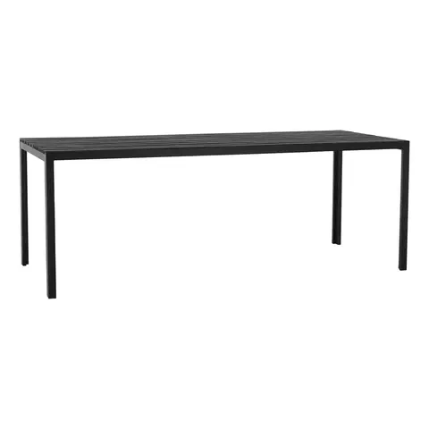 Záhradné stolíky Záhradný stôl, 205 cm, čierna, ABELO