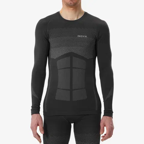 tričká Pánske lyžiarske spodné termo tričko 900 na bežecké lyžovanie čierne