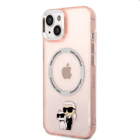 Puzdrá na mobilné telefóny Puzdro Karl Lagerfeld MagSafe IML Karl and Choupette NFT pre Apple iPhone 14 Plus, ružové 57983112450