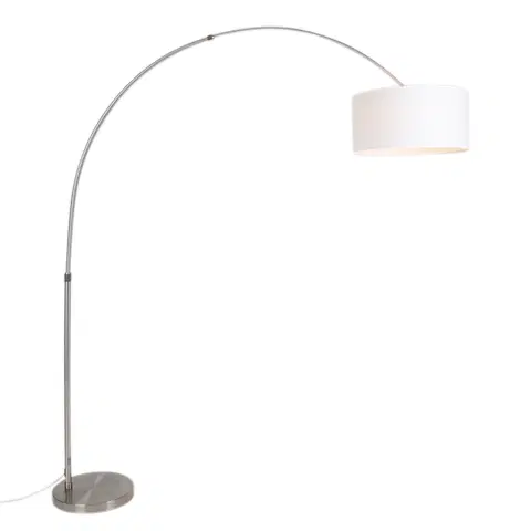 Oblúkové lampy Oblúková lampa oceľové tienidlo biele 50/50/25 nastaviteľné - XXL