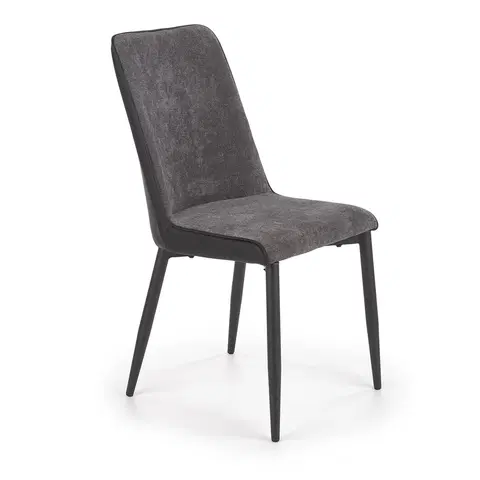 Jedálenské stoličky HALMAR K368 jedálenská stolička tmavosivá / čierna
