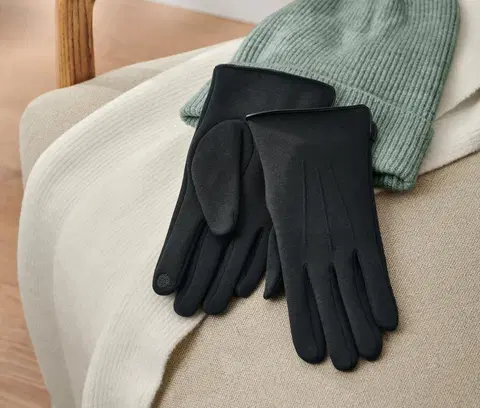Gloves & Mittens Rukavice z teplákoviny, čierne