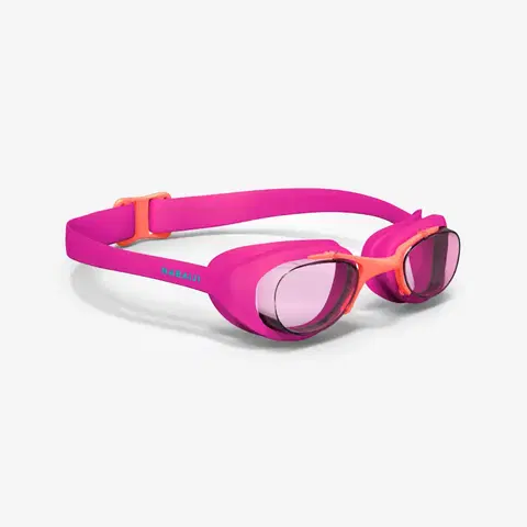 plávanie Plavecké okuliare 100 XBASE veľkosť S číre sklá ružové