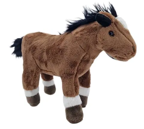 Plyšové hračky LAMPS - Hnedý kôň plyšový 23cm