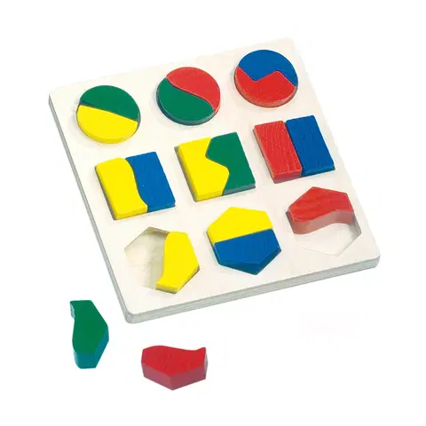 Drevené hračky Bino Puzzle Geometrické tvary