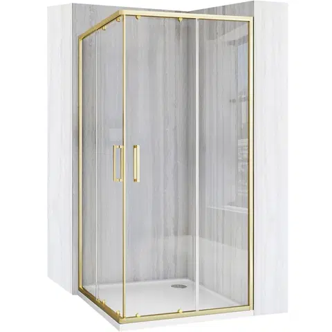 Sprchovacie kúty REA - Sprchovací kút City 90x90 Gold Bez sprchovej vaničky REA-K6443