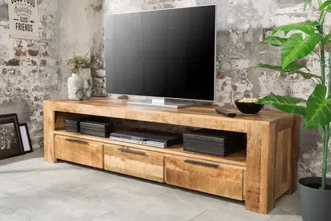 TV stolíky LuxD Dizajnový TV stolík Thunder 170 cm mango