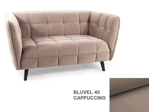 Pohovky a gauče Pohovka CASTELLO 2 VELVET Signal Cappuccino