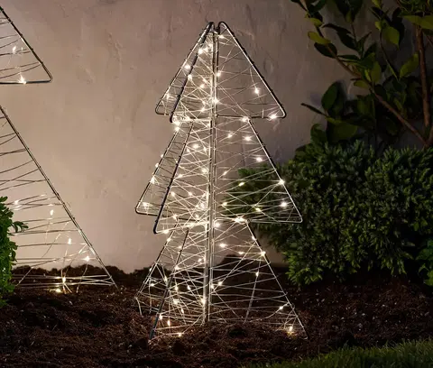 Lighting Exteriérový vianočný stromček s LED diódami, skladací, cca 45 cm