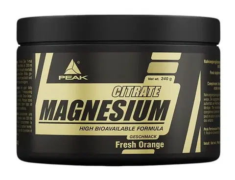 Horčík (Magnézium) Magnesium Citrate - Peak Performance 240 g Berry Mix