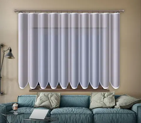 Záclony Forbyt, Hotová záclona alebo balkónový záclona, Edita, biela 200 x 250 cm