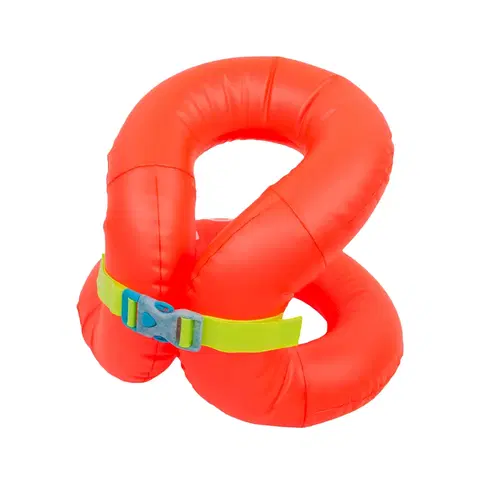 vodné športy Detská plávacia vesta pre 18-30 kg nafukovacia oranžová