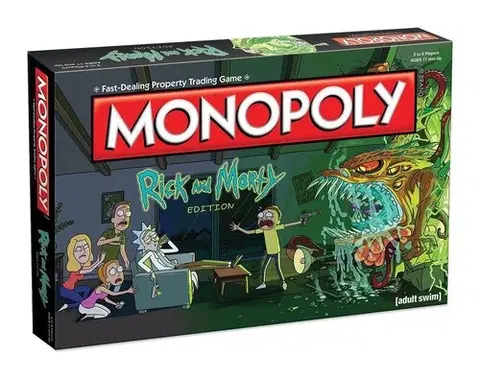 Hry v angličtine Winning Moves Hra Monopoly Rick and Morty (hra v angličtine)