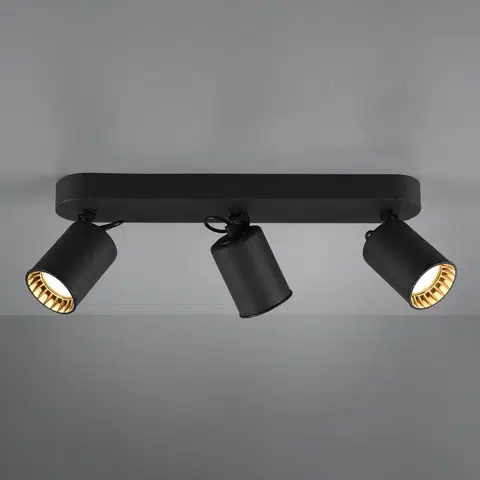 Bodové svetlá Trio Lighting Stropná lampa Pago, 3 zdroje, čierna