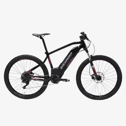 elektrobicykle Dámsky horský elektrobicykel E-ST 520 27,5" čierno-fialový