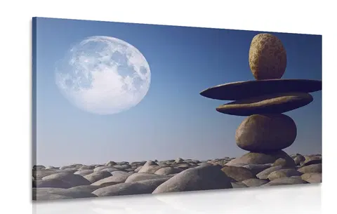 Obrazy Feng Shui Obraz skladané kamene v mesačnom svetle