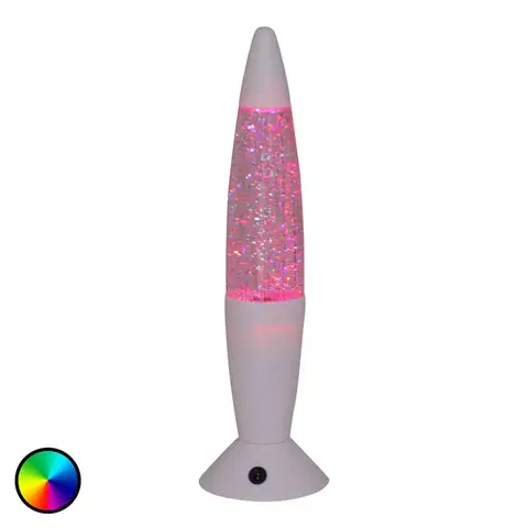 Vnútorné dekoratívne svietidlá Näve Lávová LED lampa Glitter