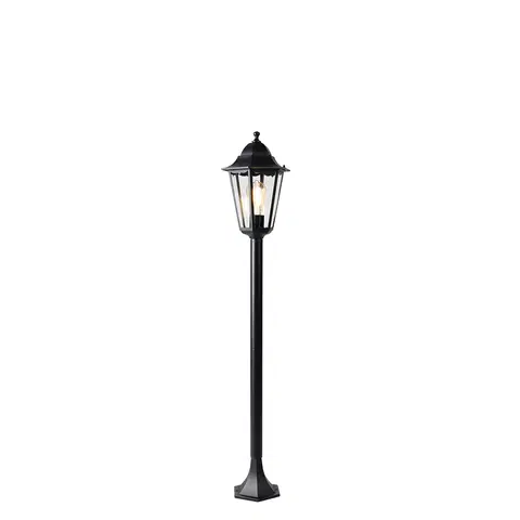 Zahradne stlpove lampy Elegantné stojace vonkajšie svietidlo čierne 120 cm vrátane WiFi ST64 - Havana