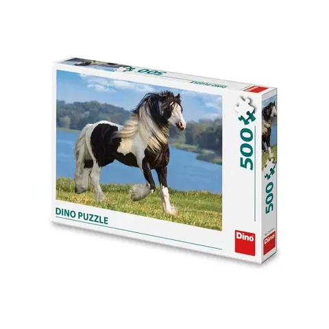 Hračky puzzle DINO - Čierny a biely kôň 500 puzzle