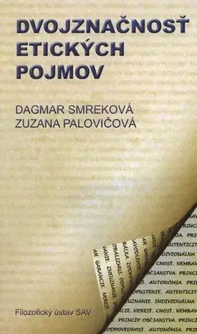 Etiketa Dvojznačnosť etických pojmov - Dagmar Smreková,Zuzana Palovičová