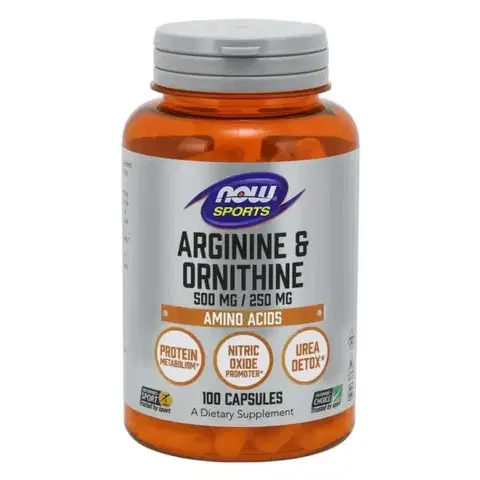 Arginín NOW Foods Arginine & Ornithine 100 kaps.