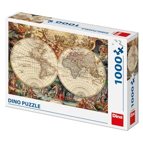 1000 dielikov Dino Toys Puzzle Historická mapa 1000 Dino