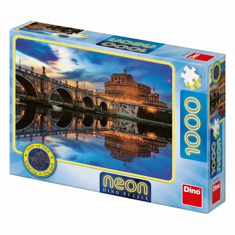 Hračky puzzle DINO - Anjelský Hrad 1000 Neon Puzzle