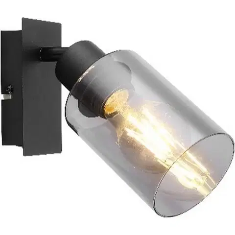 Bodové a LED svetlá Bodové svietidlo Hadera, Š/v:9/20cm, Čierna