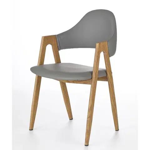 Čalúnené stoličky Stolička K247 ekokoža/kov popol 53x57x80