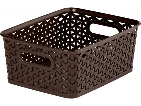 Úložné boxy CURVER - Košík Rattan 25x20x10cm hnedý