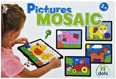 Kreatívne a výtvarné hračky DOHÁNY TOYS - Kreatívne tvorenie Mozaika obrázky 6ks