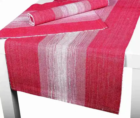 Prestieranie Forbyt, Prestieranie bavlnené, Elegantný pruhy lesklé, červené 33 x 45 cm