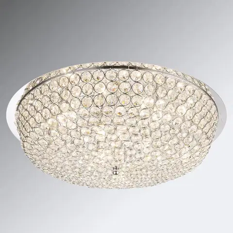 Stropné svietidlá Globo Krištáľové stropné svietidlo Emilia LED žiarovka