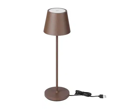 Lampy  LED Stmievateľná dotyková dobíjacia stolná lampa LED/2W/5V 4400 mAh IP54 hnedá 