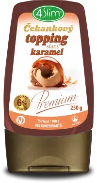 Sladidlá a ochucovadlá 4Slim Čakankový topping slaný karamel Váha: 250 g